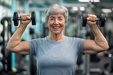 eldery-woman-holding-dumbbells-in-the-gym-to-help-with-bone-density-preview